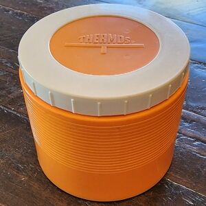 THERMOS Vintage Insulated Jar Model #7155 Orange Collectible Lunchbox Soup Drink
